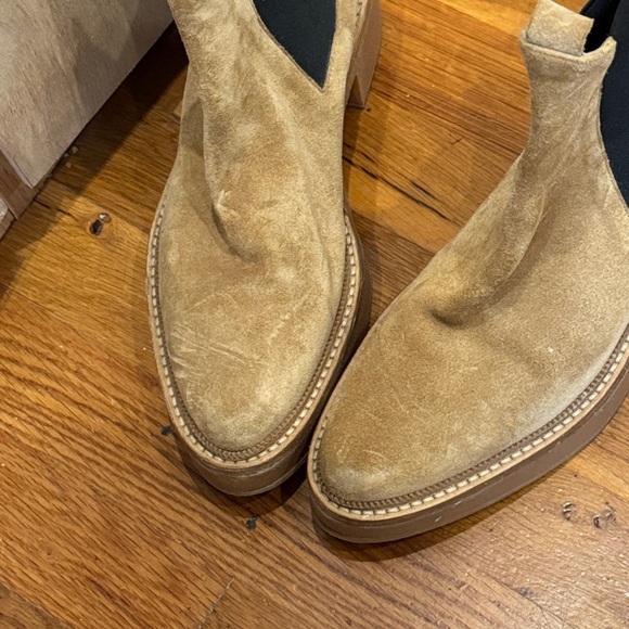 Freda Salvador Camel Suede Celia Booties - Picture 7 of 8